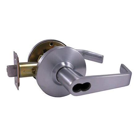 Design Hardware Grade 2 - Entry Lock SFIC Prep LC, Flat Lever, 26D Satin Chrome DH-J-82IC-F-26D
